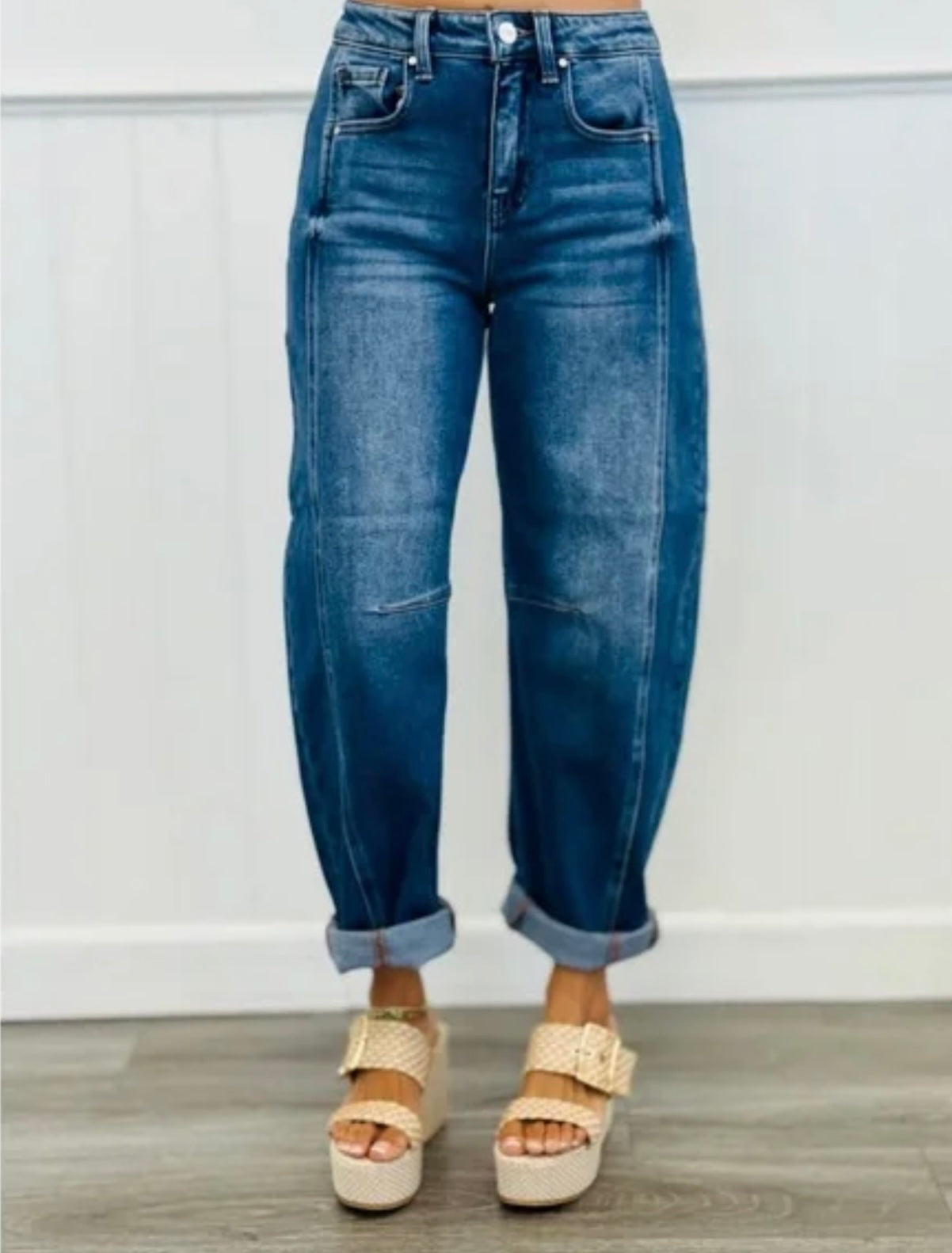 Risen High Rise Boyfriend Barrel Jean