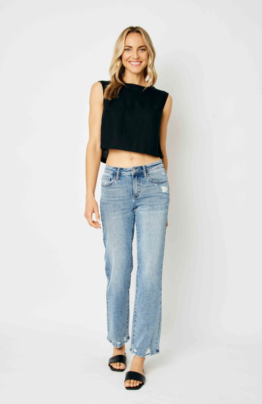 Judy Blue Mid Rise Straight Jean