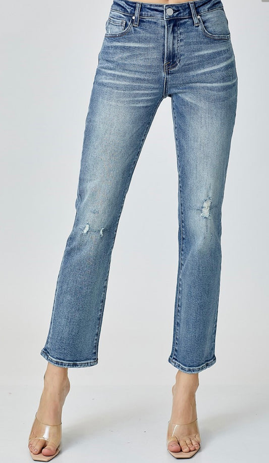 Risen Mid Rise Slim Straight Jean