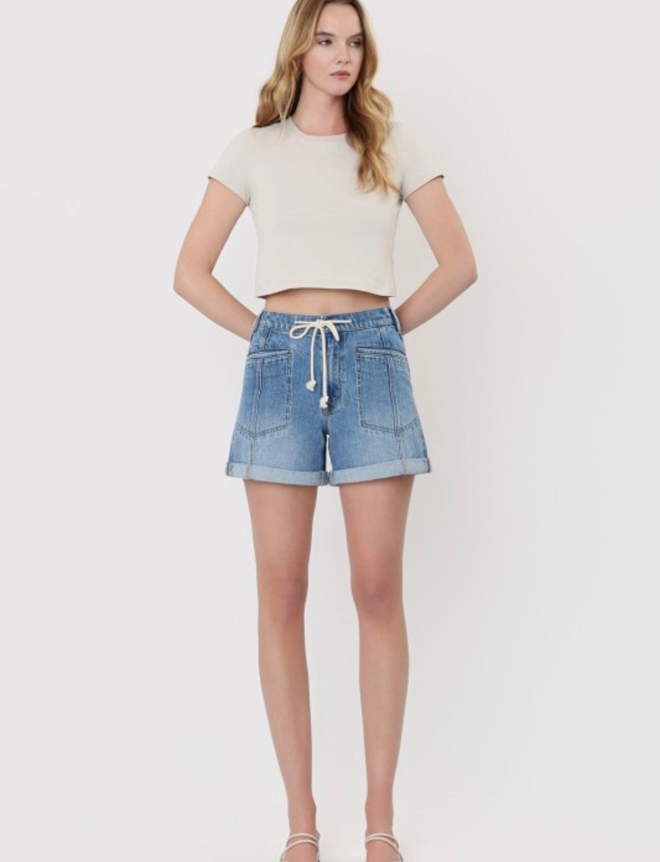 Vervet Super High Rise Drawstring Short