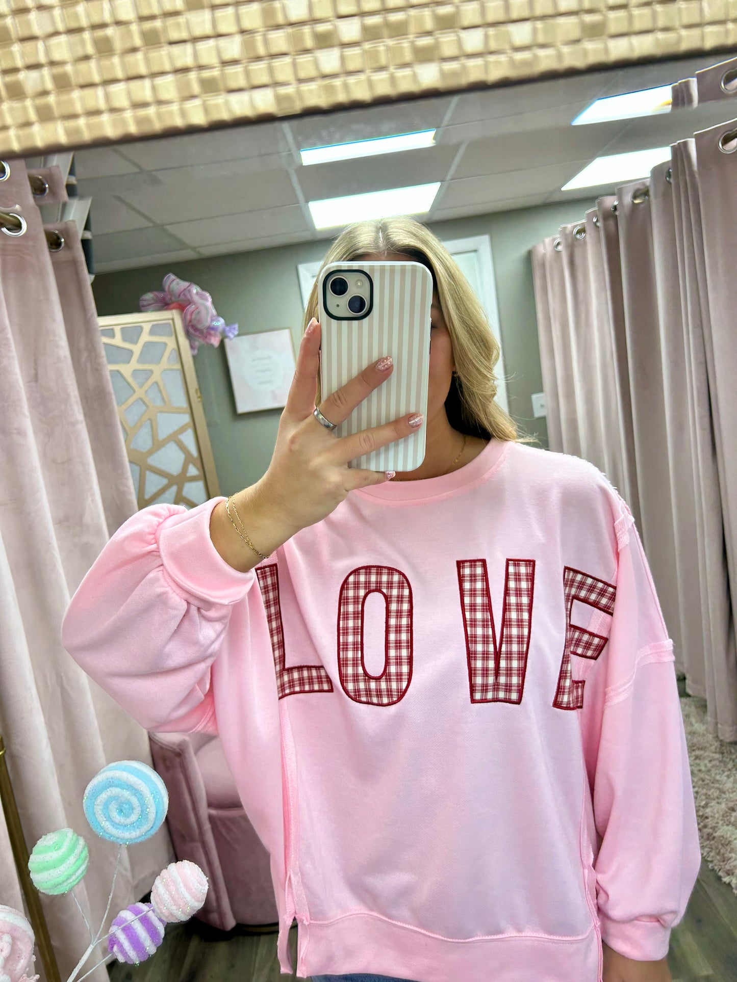 Love Patch Pullover Sweatshirt