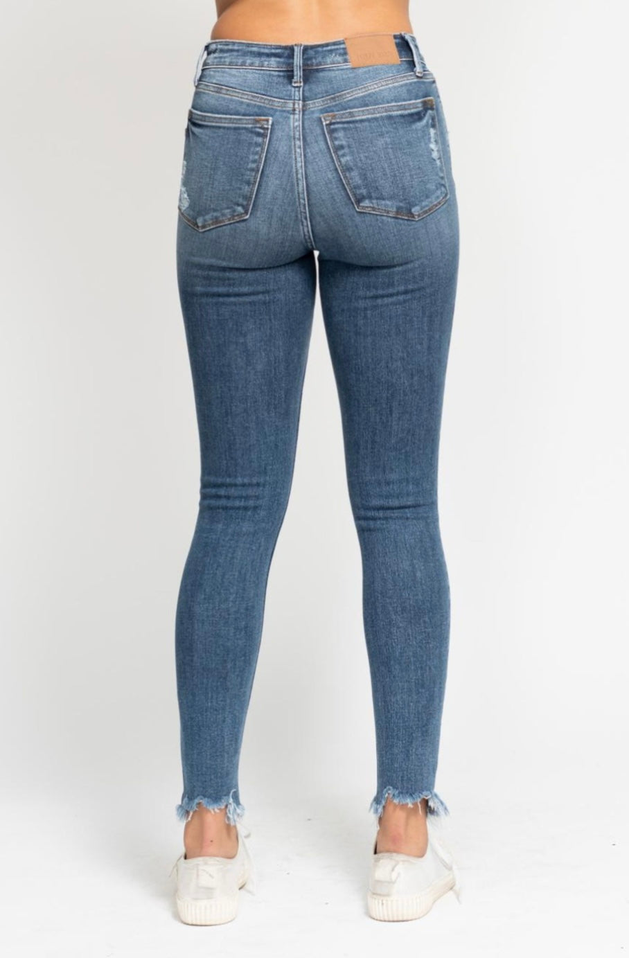 Judy Blue HW Shark Bite Skinny Jean