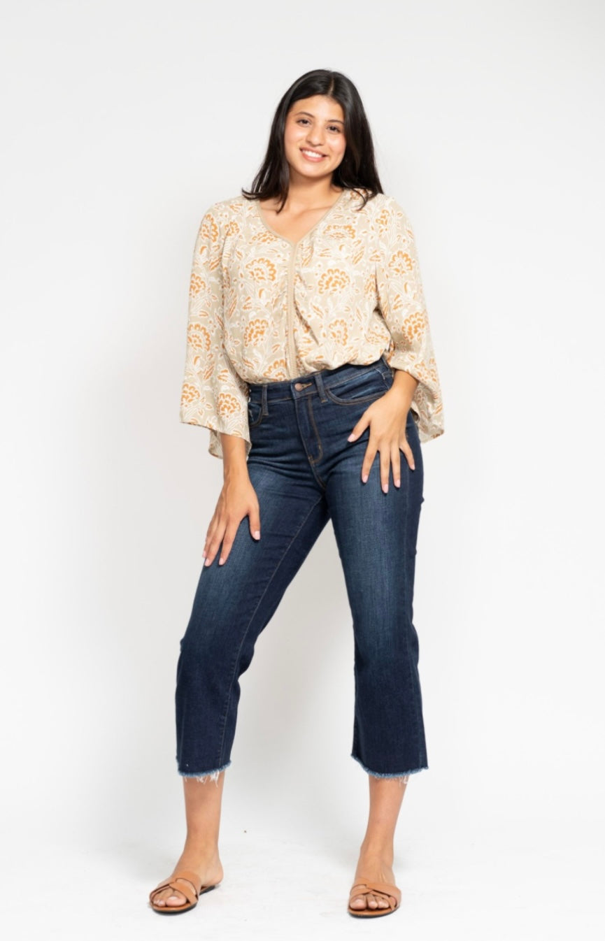 Judy Blue Cropped Wide Leg Jean