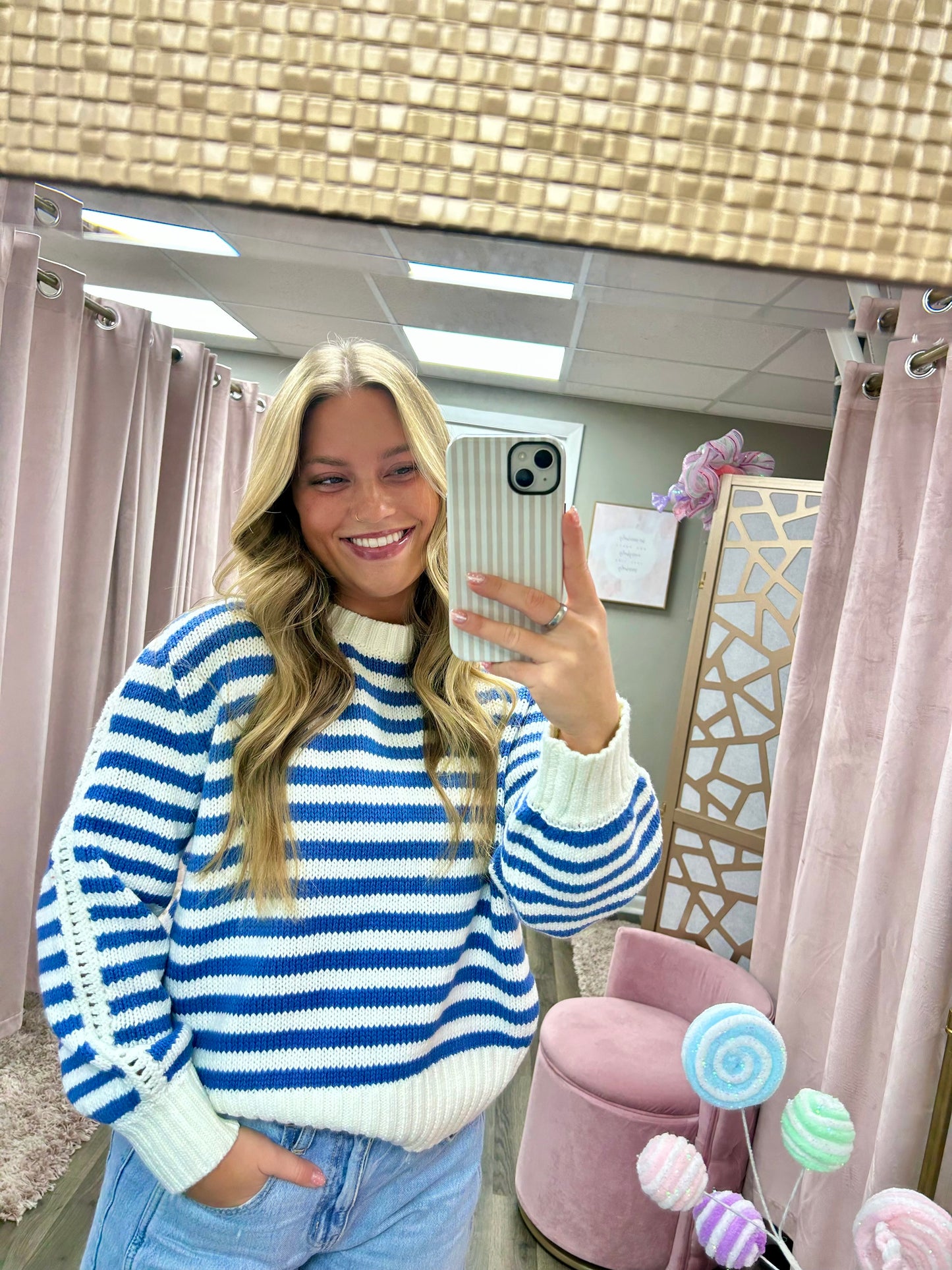 Striped Crew Neck Sweater