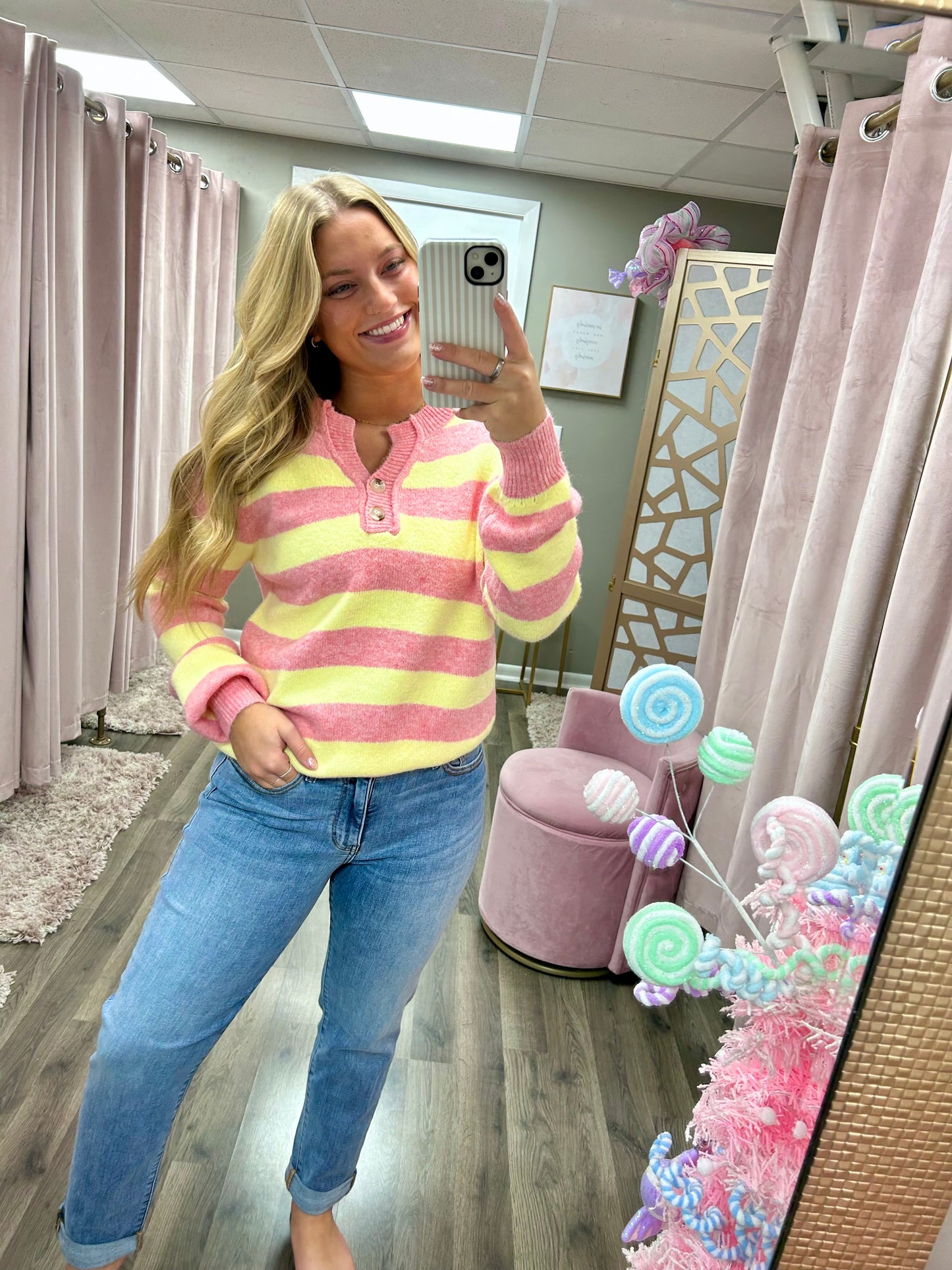 Striped Soft Puff Sweater