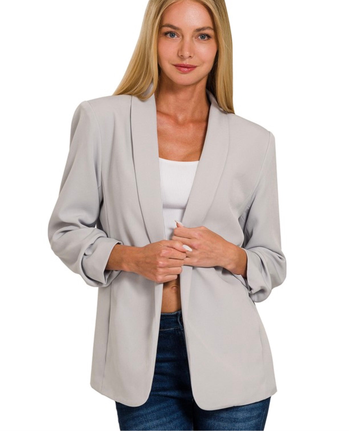 Classic Ruched Blazer