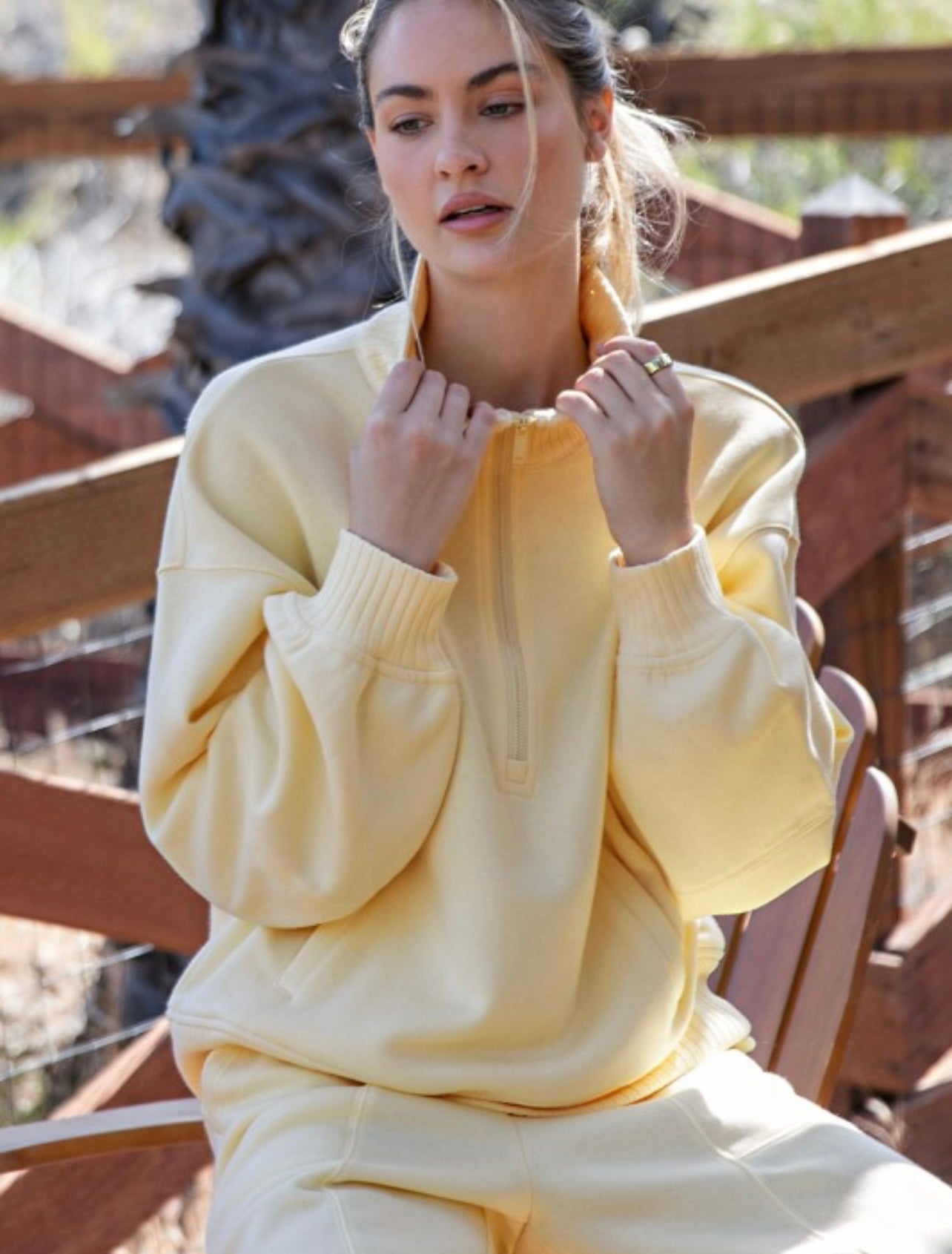Fleece Half Zip Top