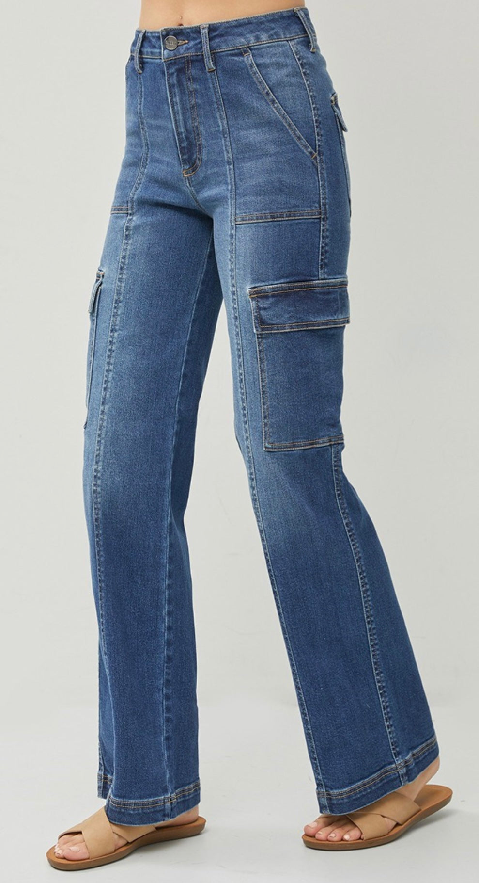 Risen High Rise Wide Cargo Jean