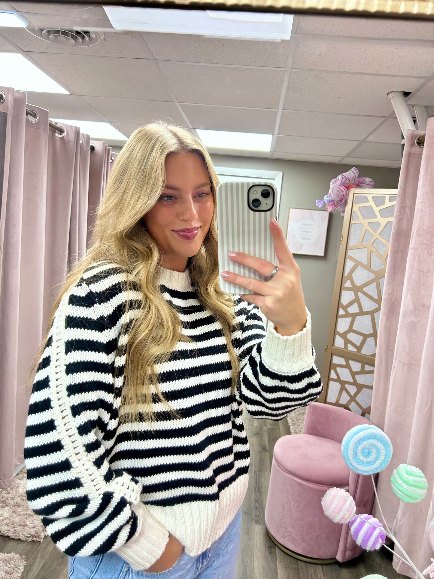 Striped Crew Neck Sweater