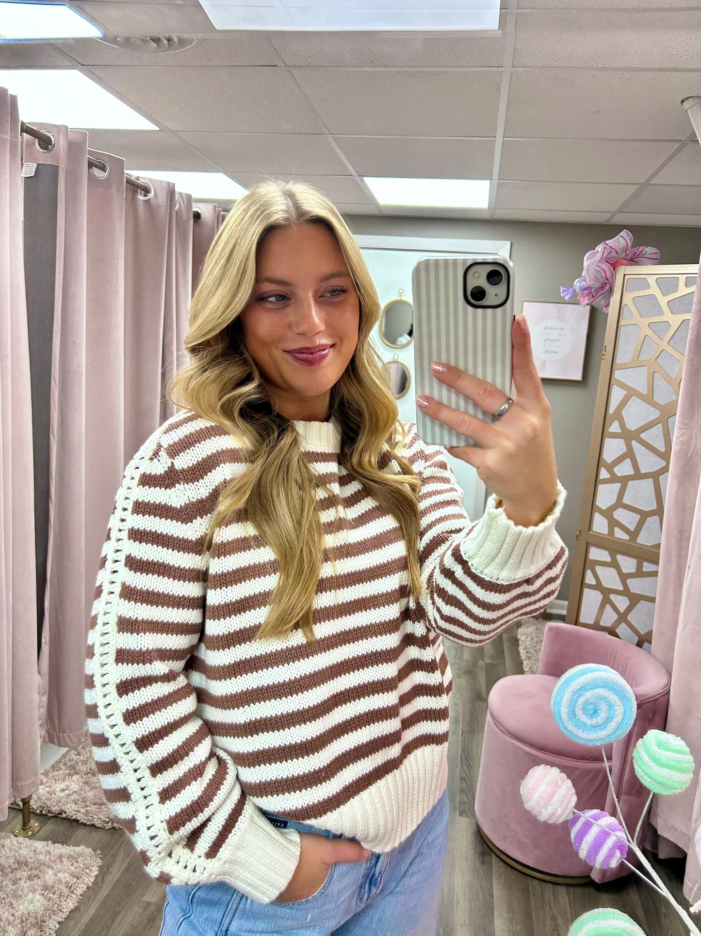 Striped Crew Neck Sweater