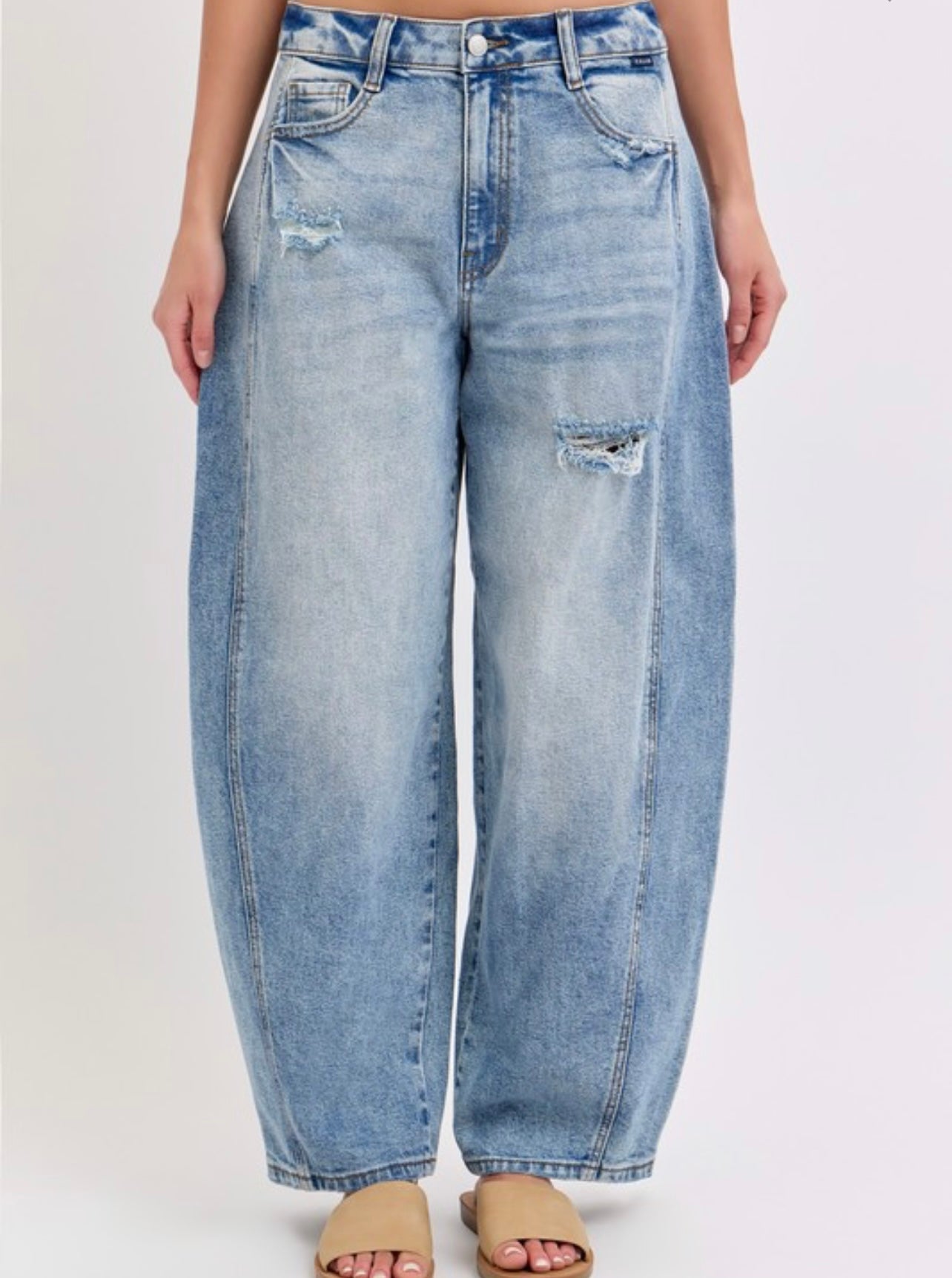 Cello Barrel Jean with Side Panels