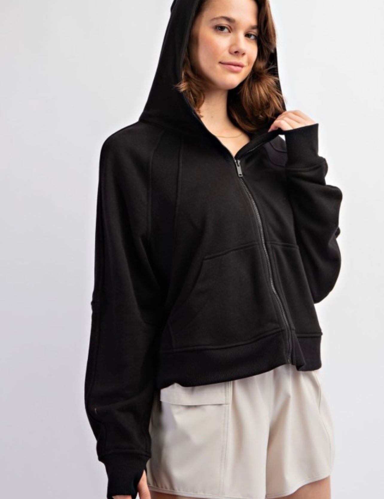 Cropped Hoodie Jacket