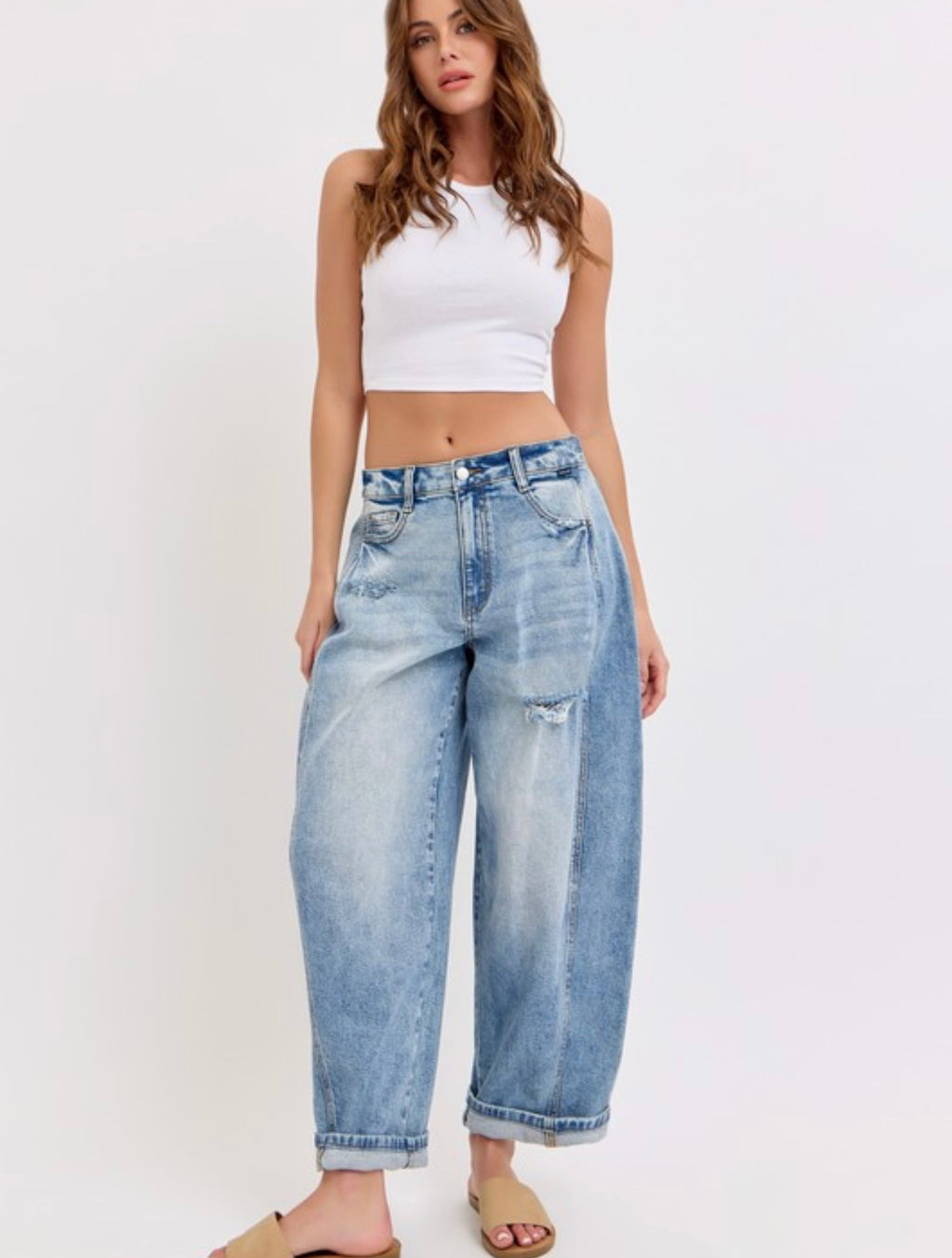 Cello Barrel Jean with Side Panels