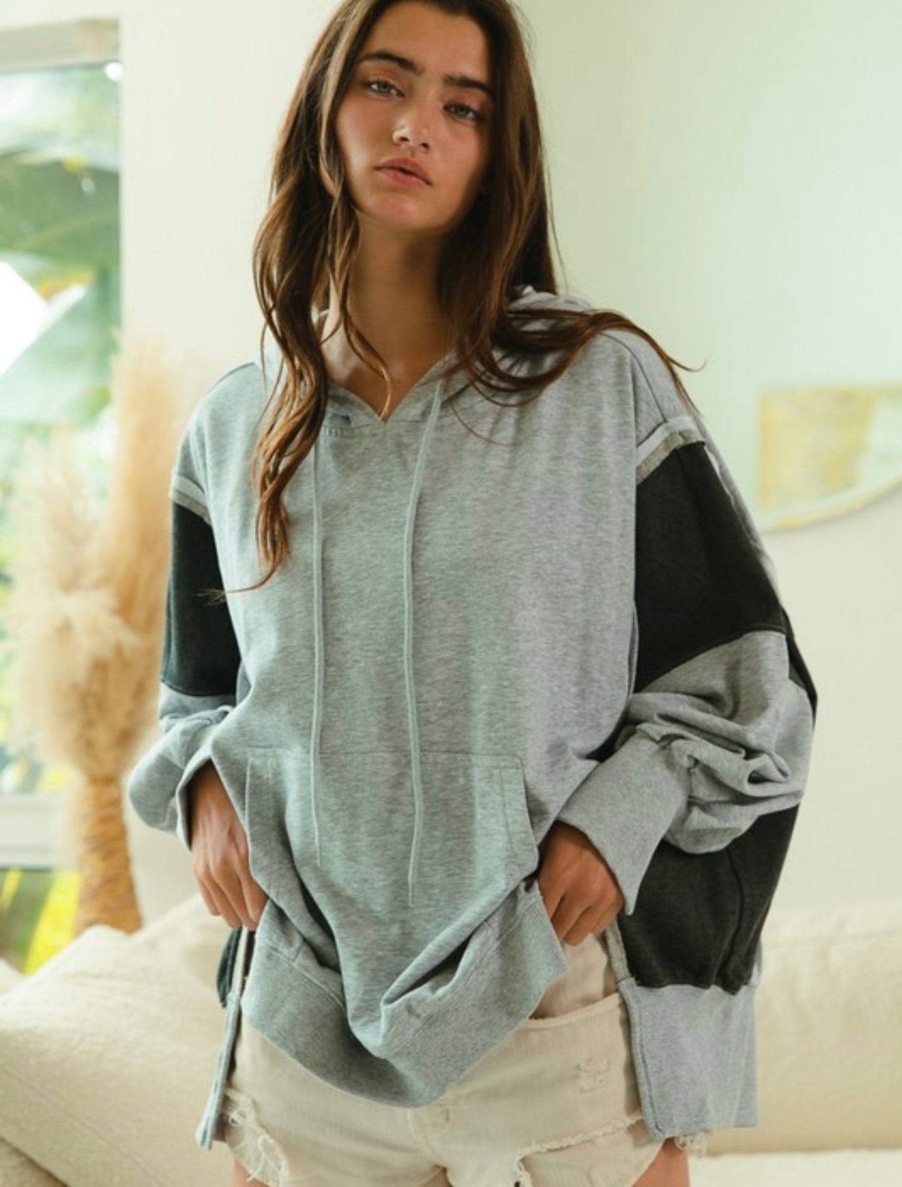 French Terry Colorblock Hoodie