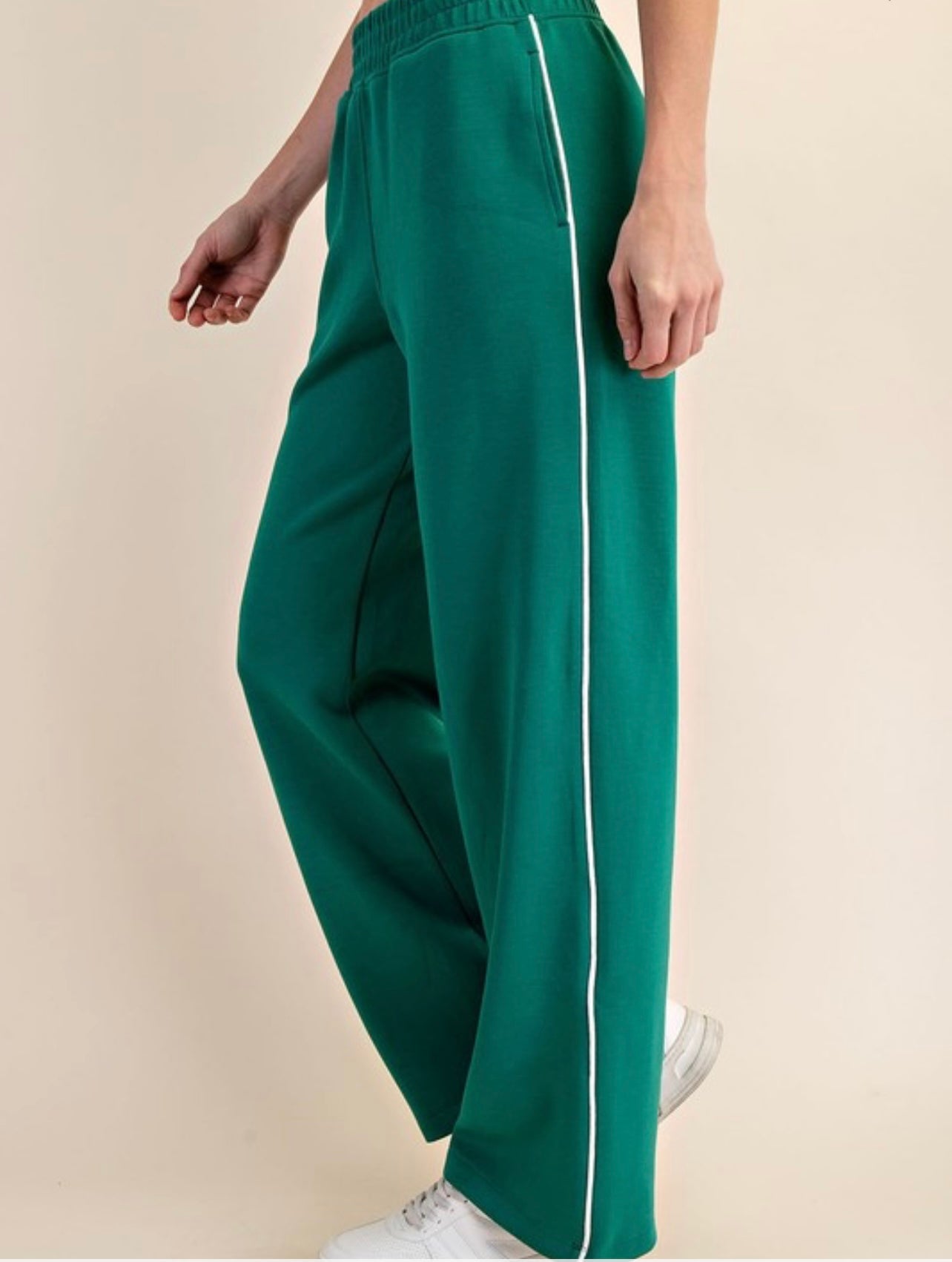 Poly Piping Straight Pant