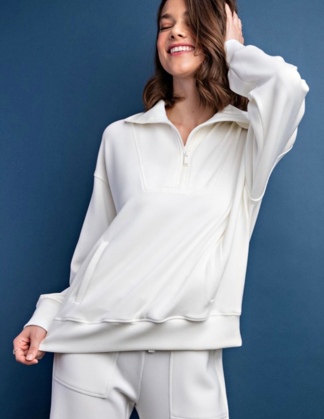 Poly Span Quarter Zip Pullover