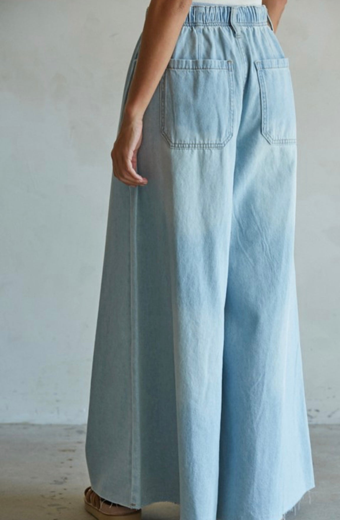 Tie Waist Wide Leg Pant