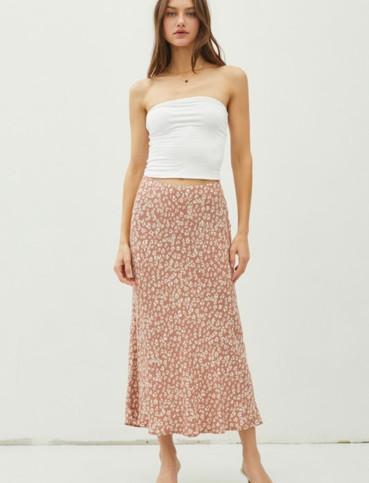 Floral Printed Midi Skirt