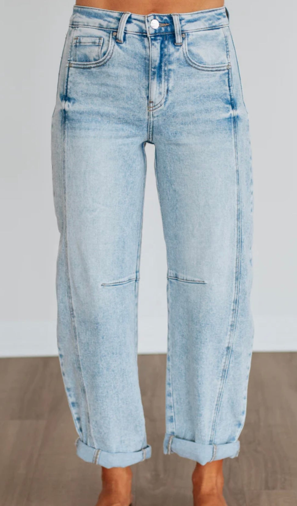 Risen High Rise Boyfriend Barrel Jean