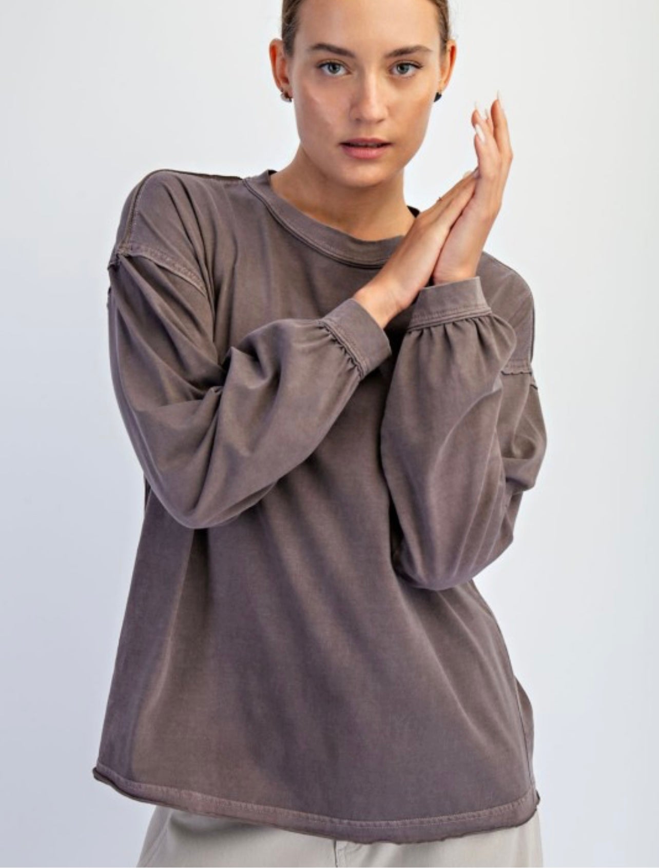 Pigment Washed Cotton Top