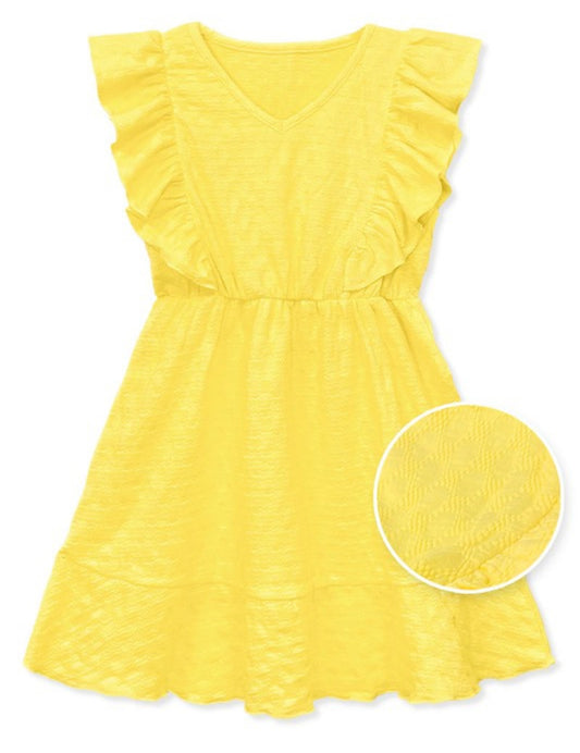 Girls Ruffle Sleeve Dress