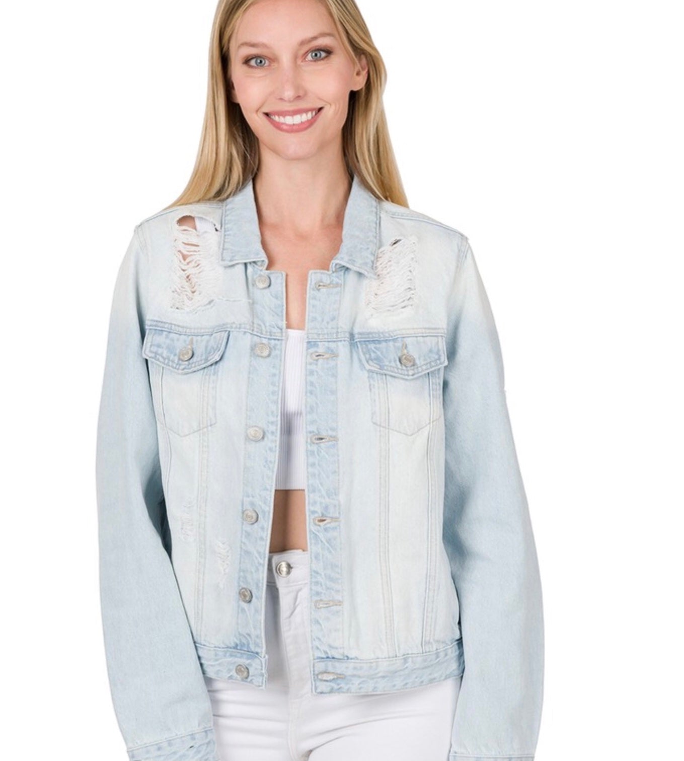 Distressed Denim Jacket