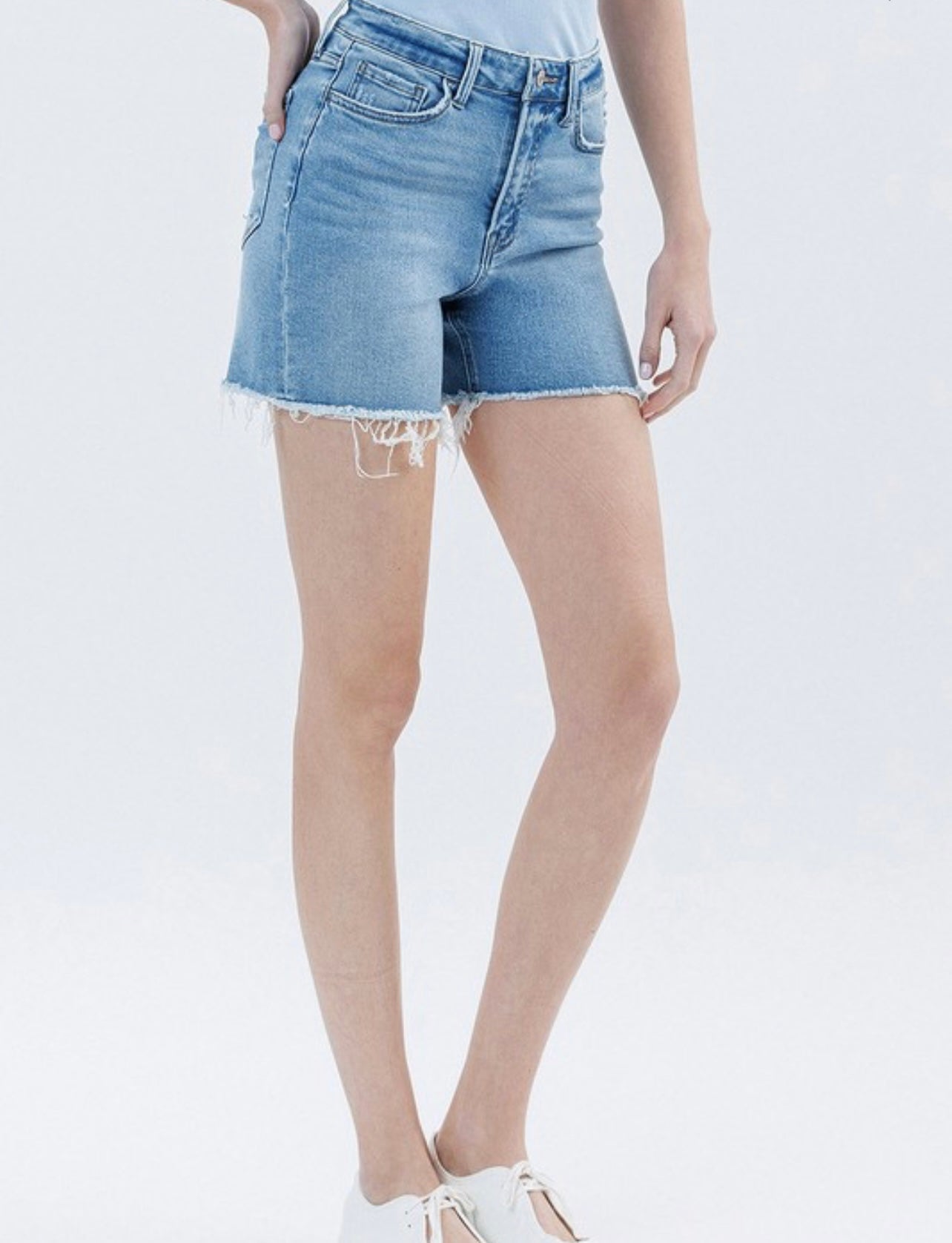 Vervet High Rise Fray Bottom Short