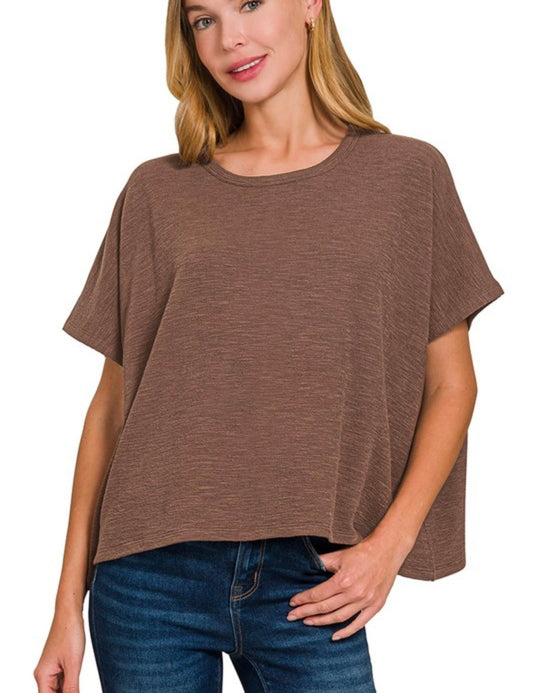 Cotton Slub Oversized Tee
