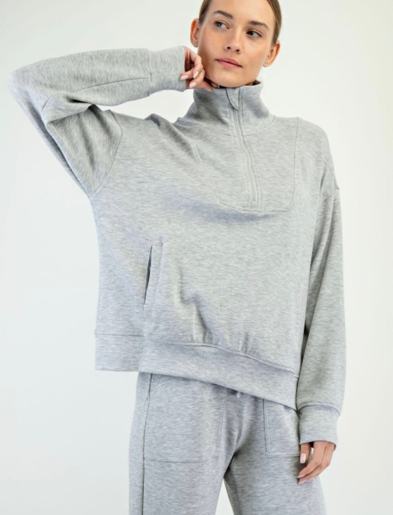 Poly Span Quarter Zip Pullover