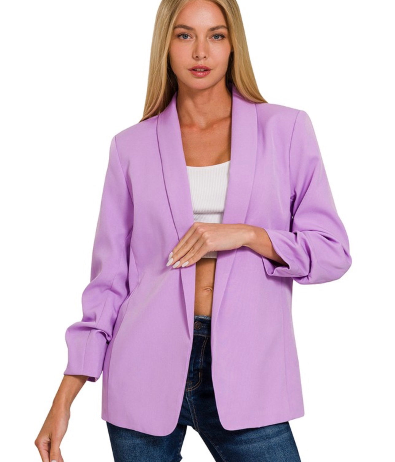 Classic Ruched Blazer