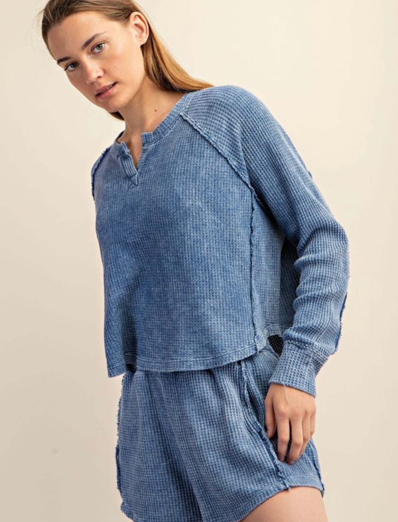 Waffle Knit Long Sleeve