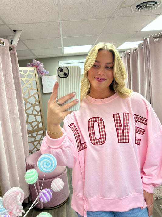 Love Patch Pullover Sweatshirt