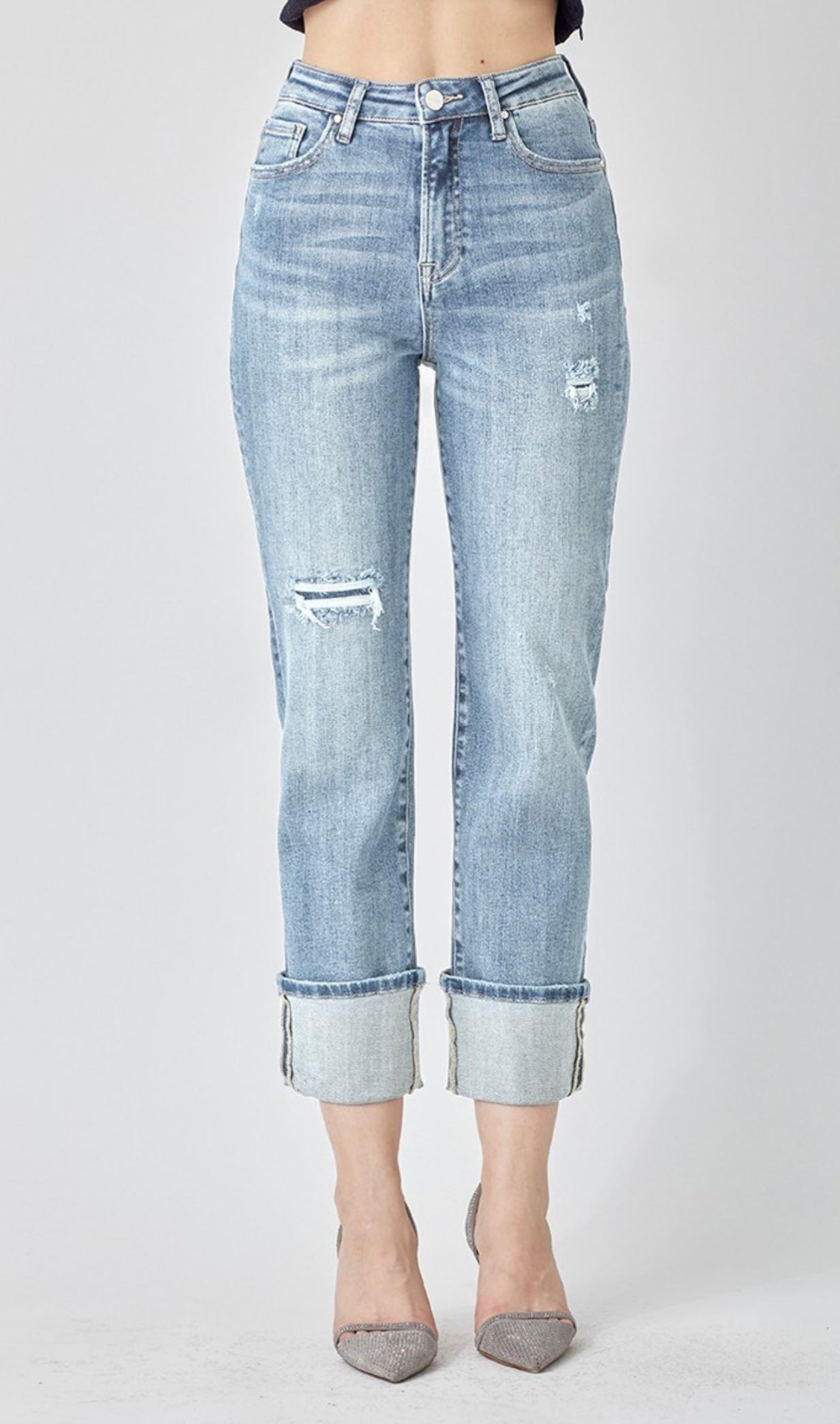 Risen High-Rise Wide Straight Jean