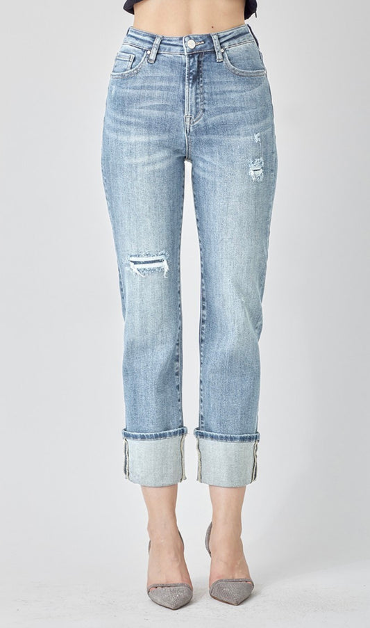 Risen High-Rise Wide Straight Jean