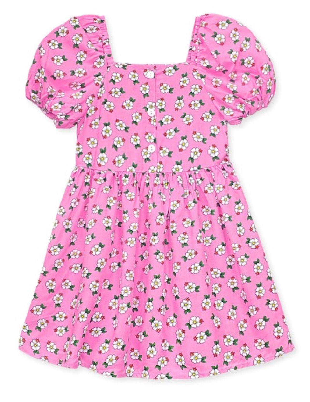 Toddler Floral Dress w/ Puff Sleeve