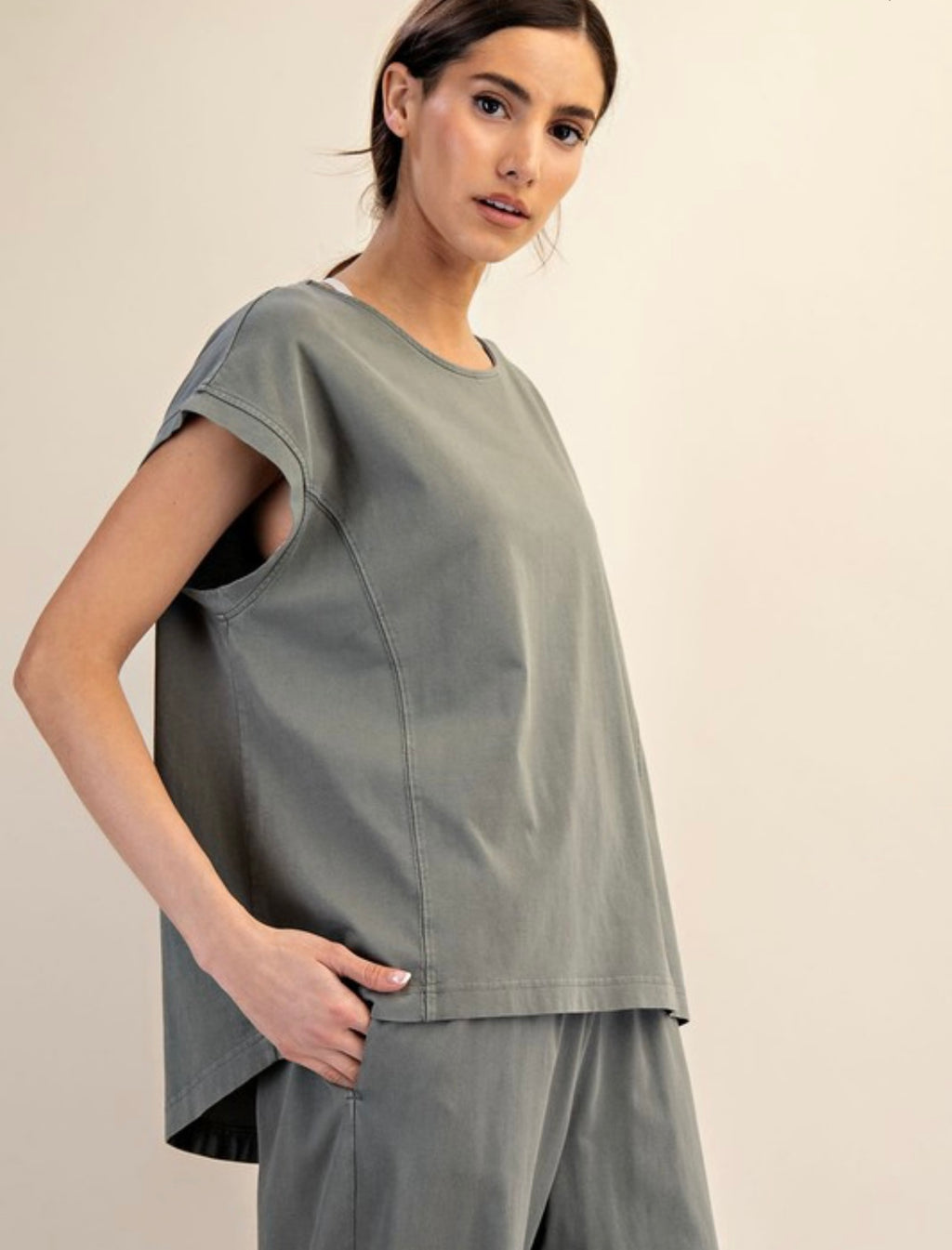 Washed Cotton Relax Top