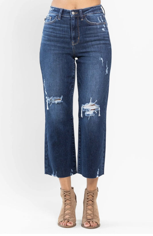 Judy Blue Knee Destroy Crop Jean