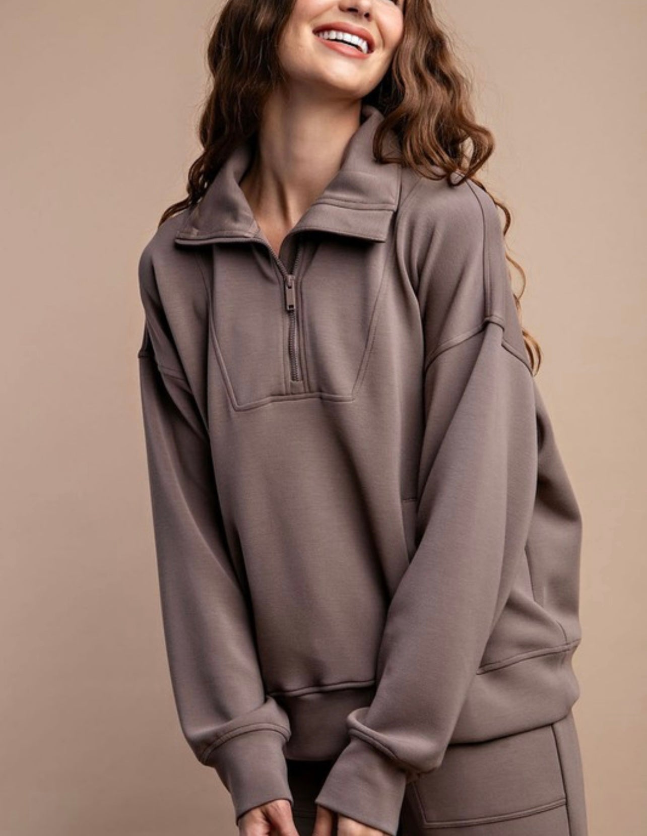 Poly Span Quarter Zip Pullover