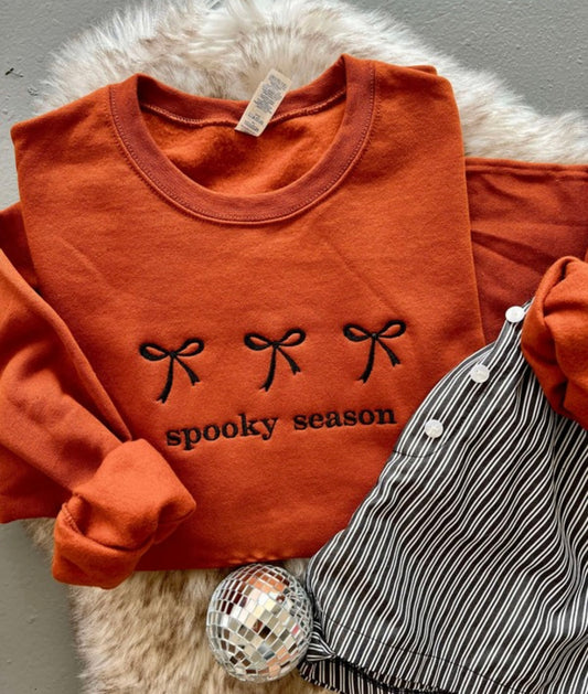 Spooky Season Embroidered Crew