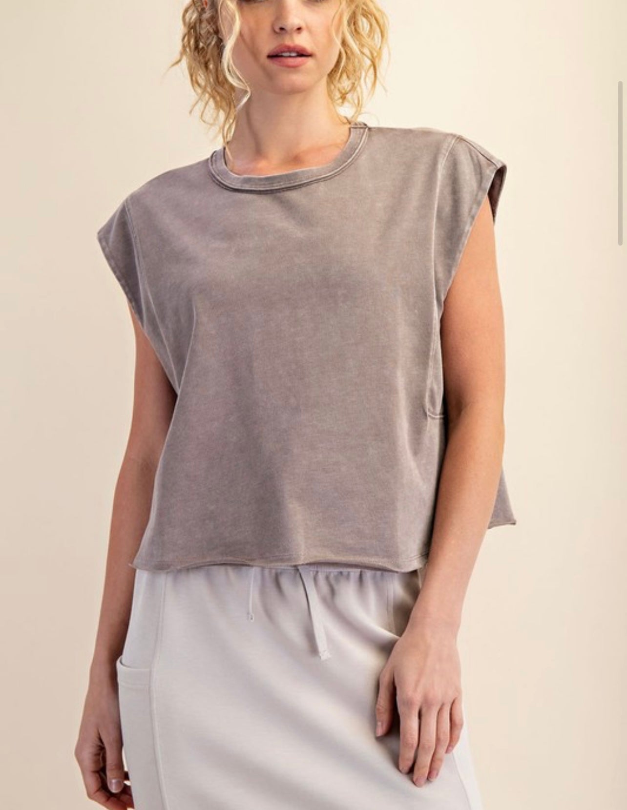 Cotton Poly Sleeveless Tank