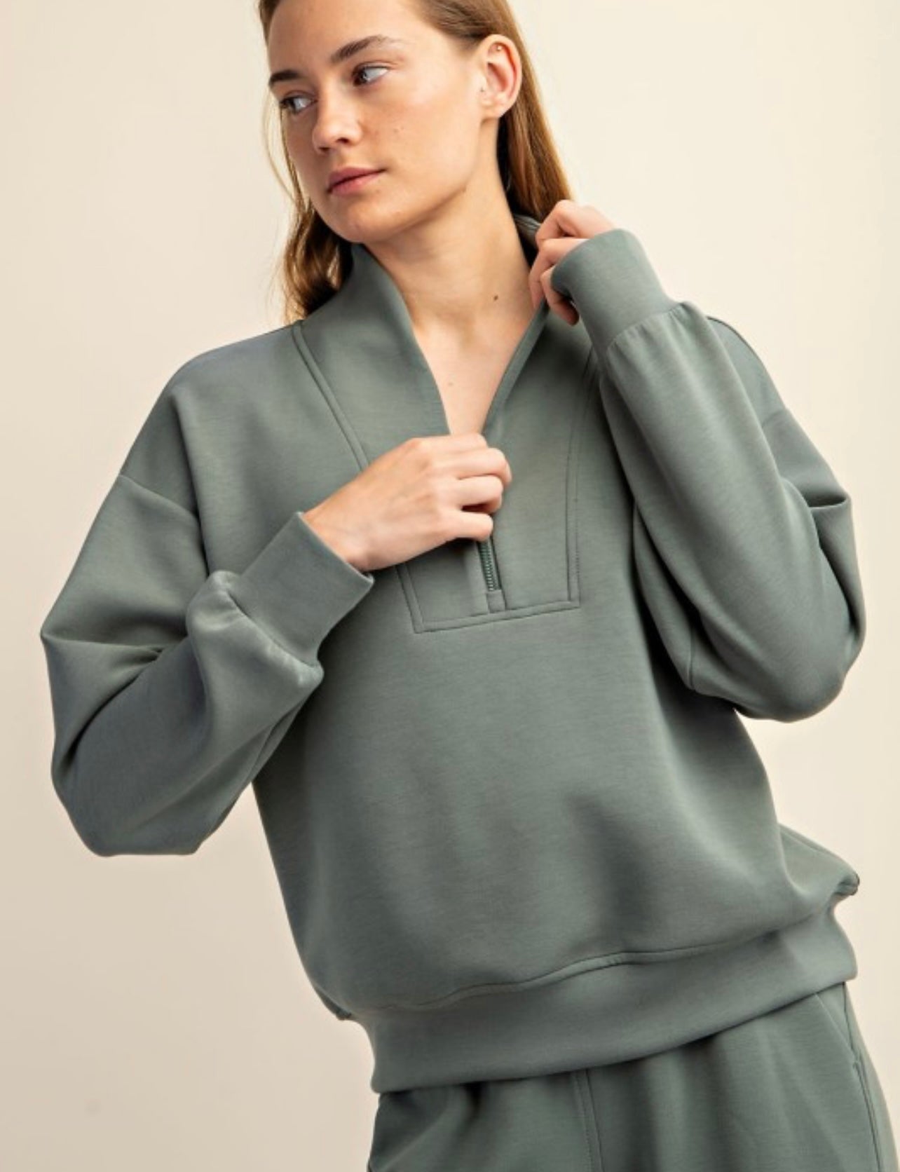 Poly Scuba V Neck Jacket