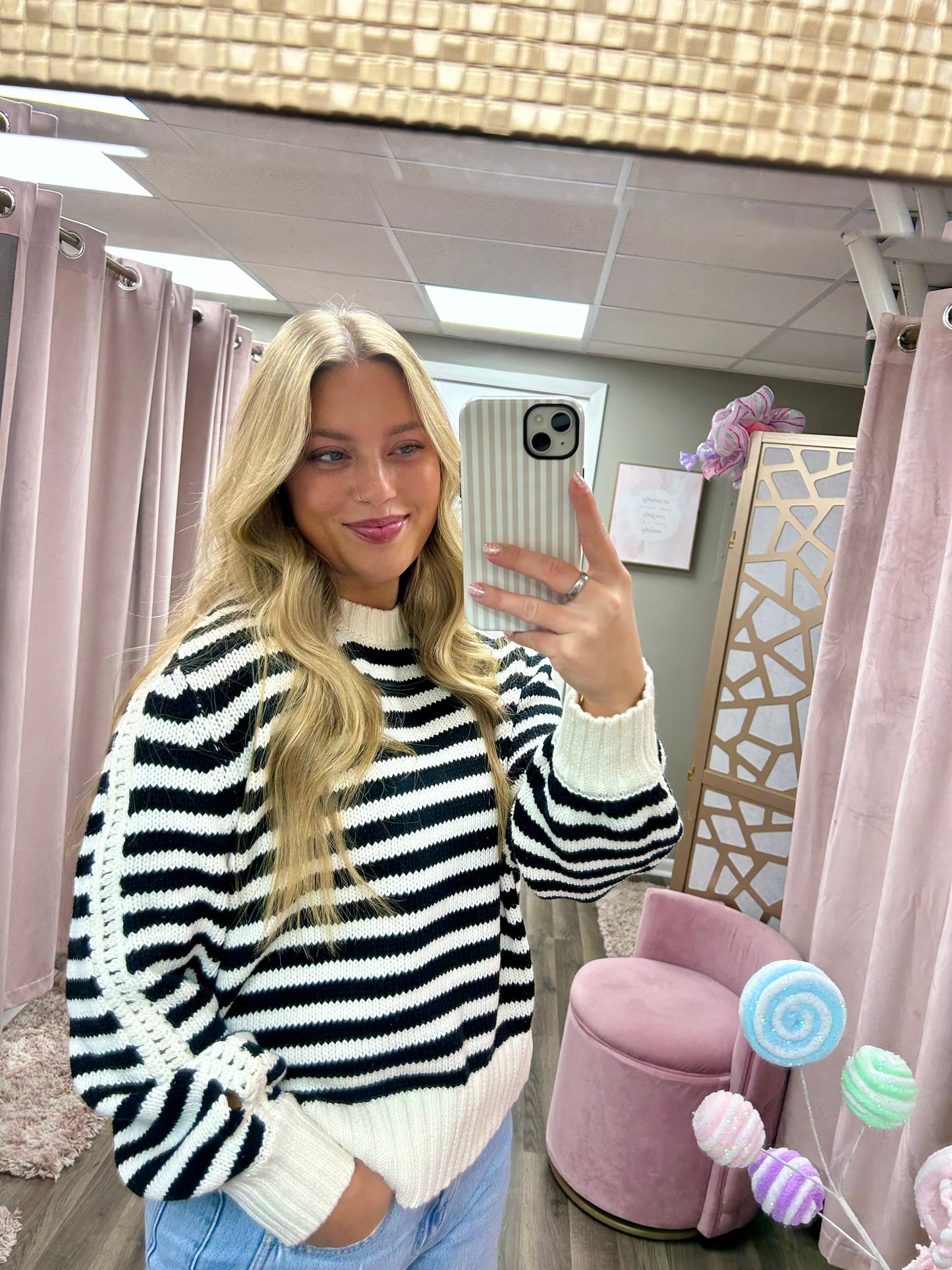 Striped Crew Neck Sweater