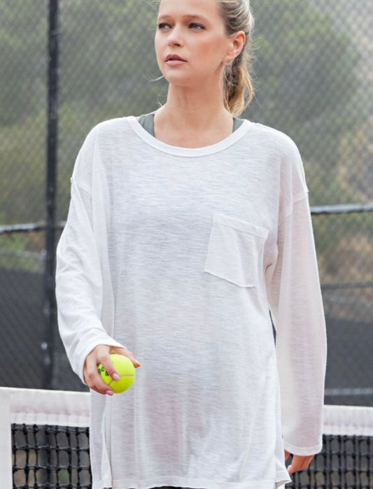 Mineral Wash Round Neck Top