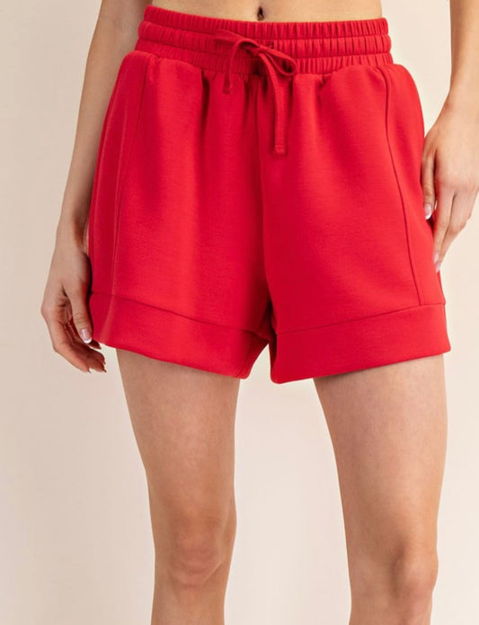 Poly Span Pleat Casual Short