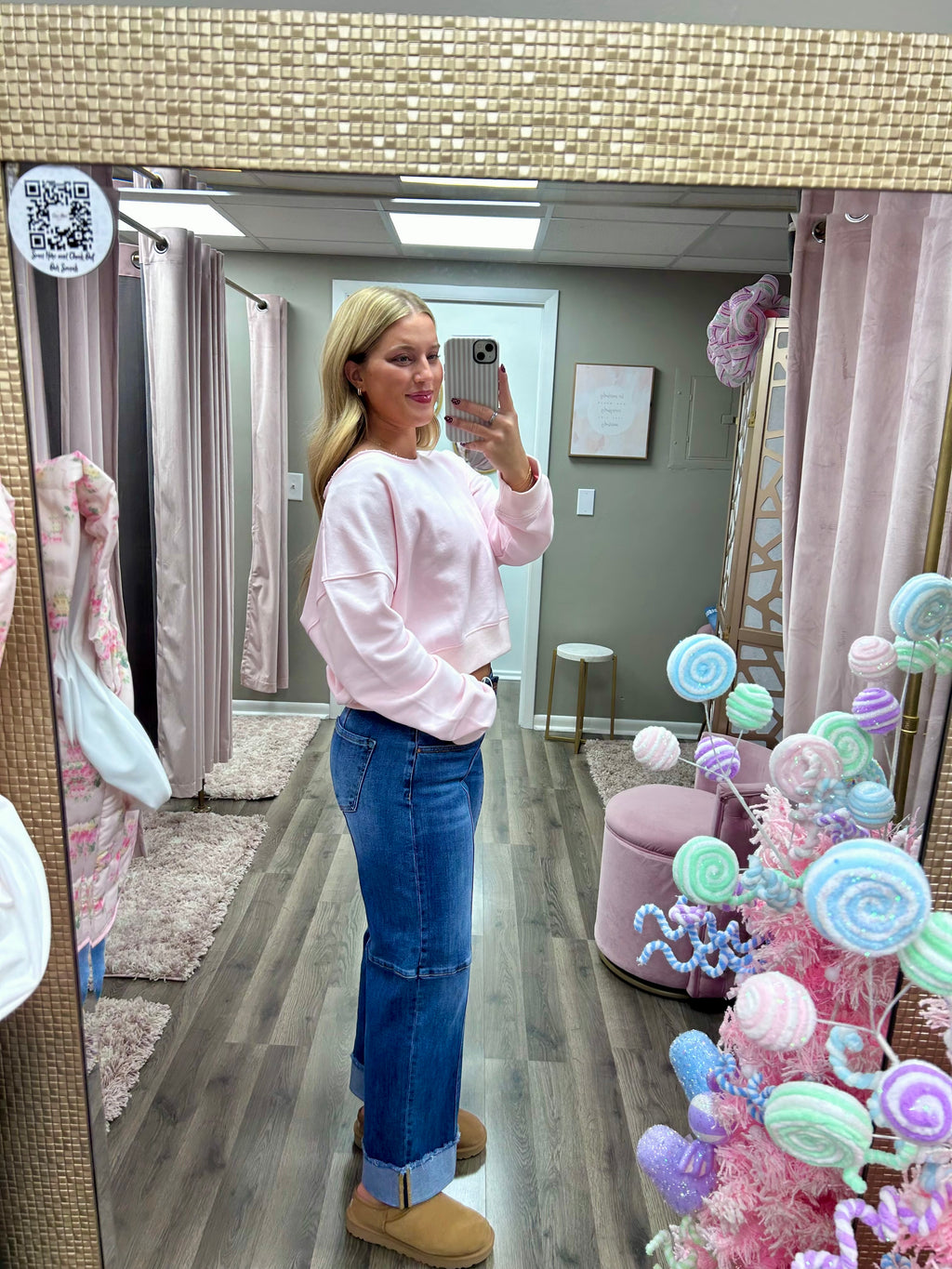 Risen Slouchy Crop Seam Detail Jean