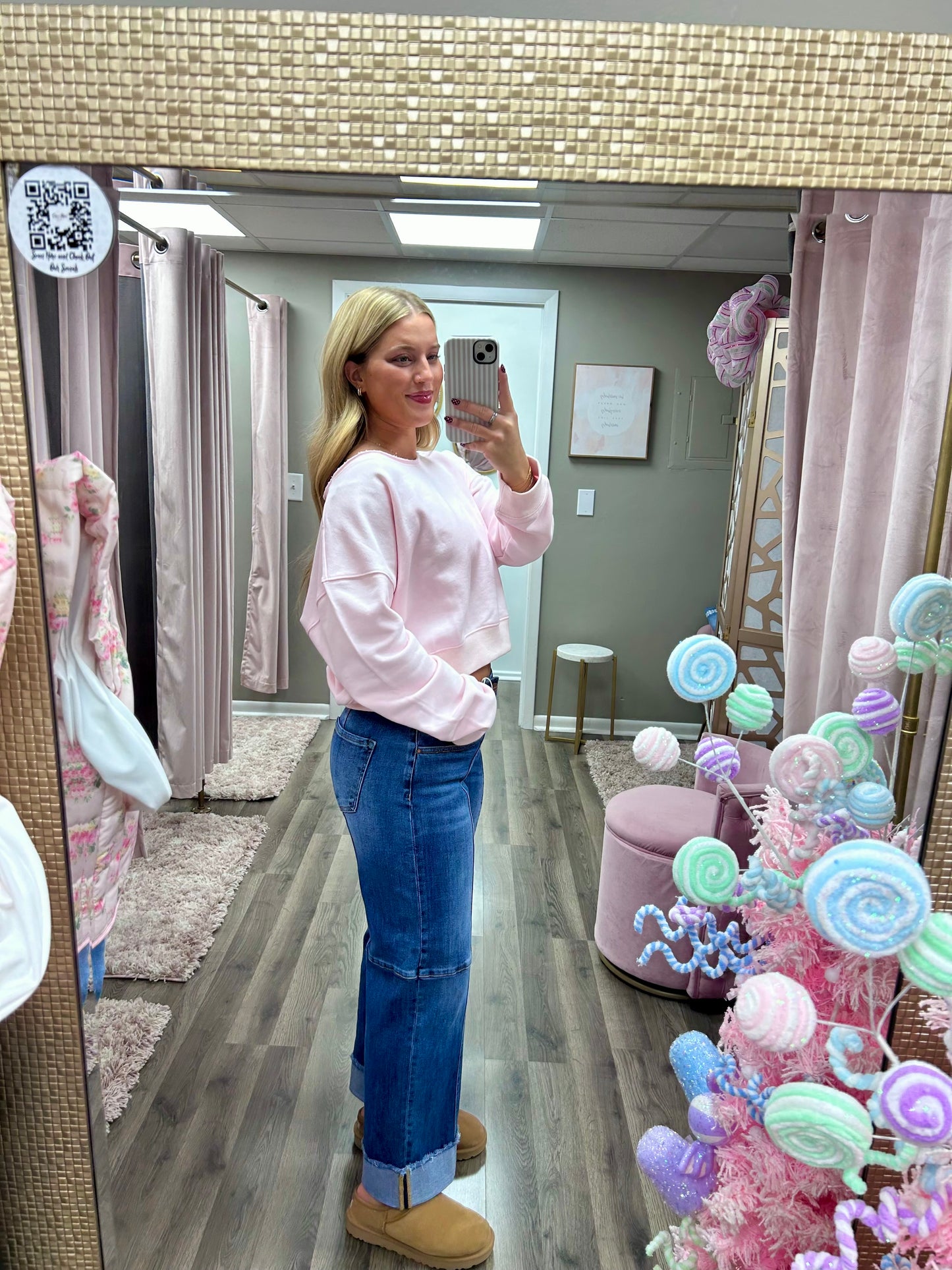 Risen Slouchy Crop Seam Detail Jean