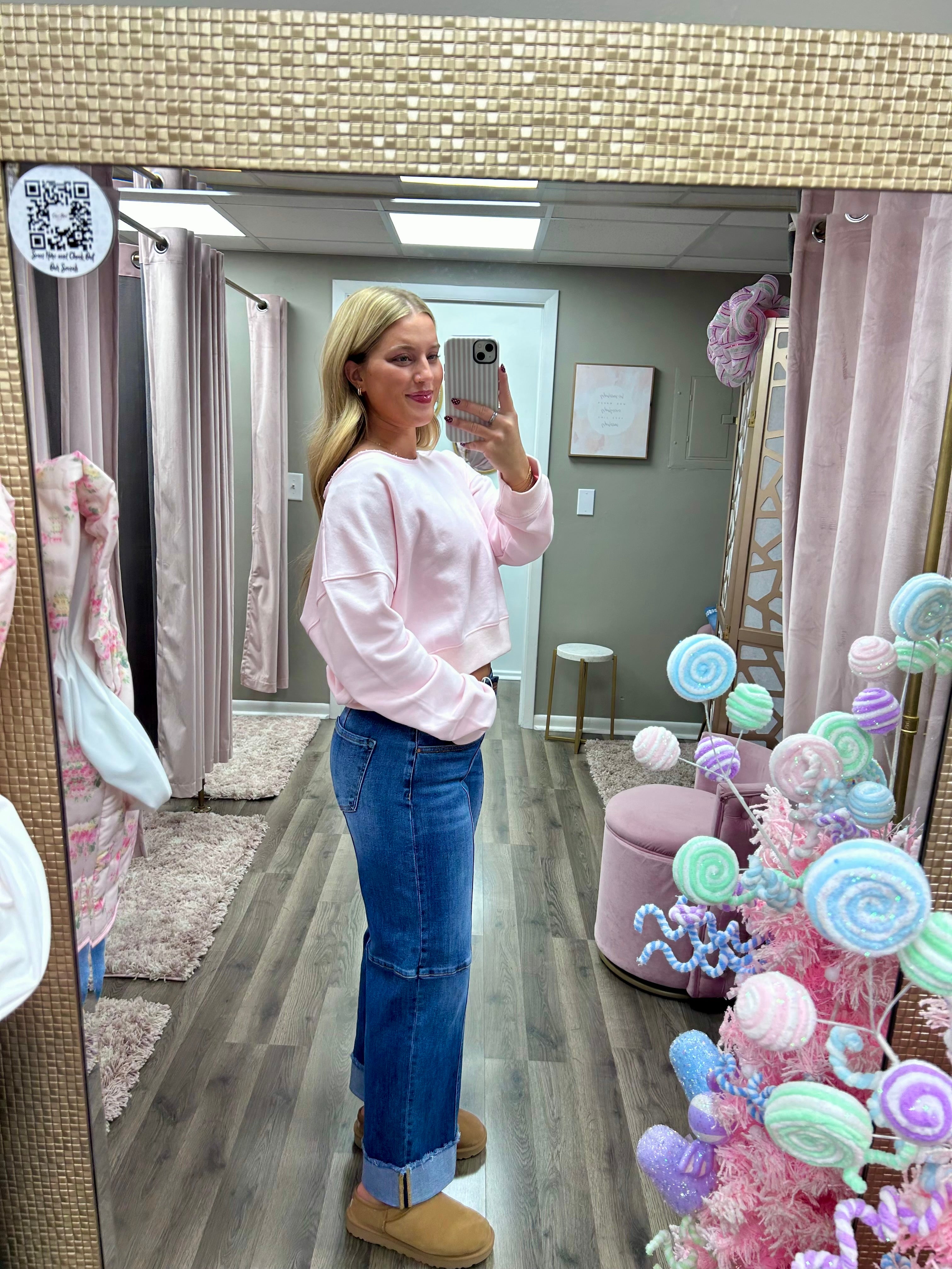 Risen Slouchy Crop Seam Detail Jean