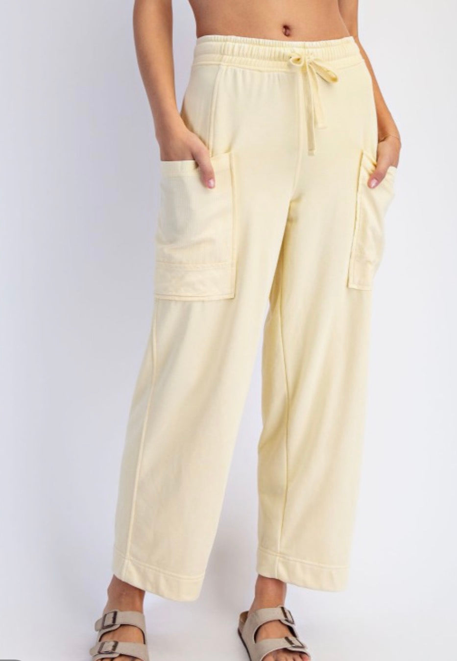 Terry Contrast Pocket Pant