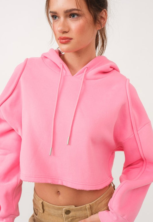 Loose Fit Cropped Hoodie