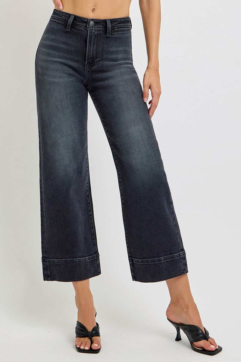 Risen Crop High Rise Wide Jean